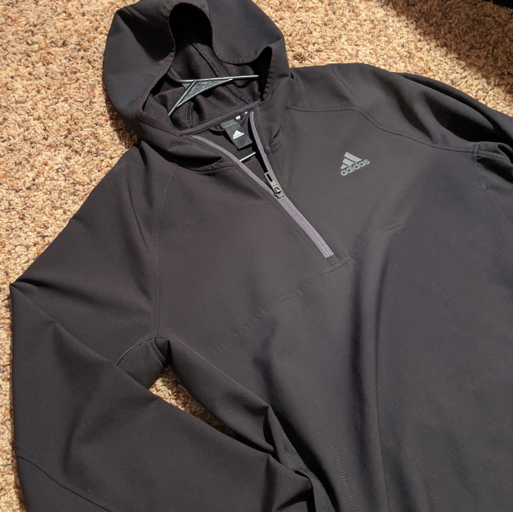 Adidas pull over with hood and pockets